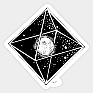 Octahedron by Skye Rain Art Sticker